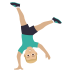 🤸🏼‍♂️ man cartwheeling: medium-light skin tone display on JoyPixels